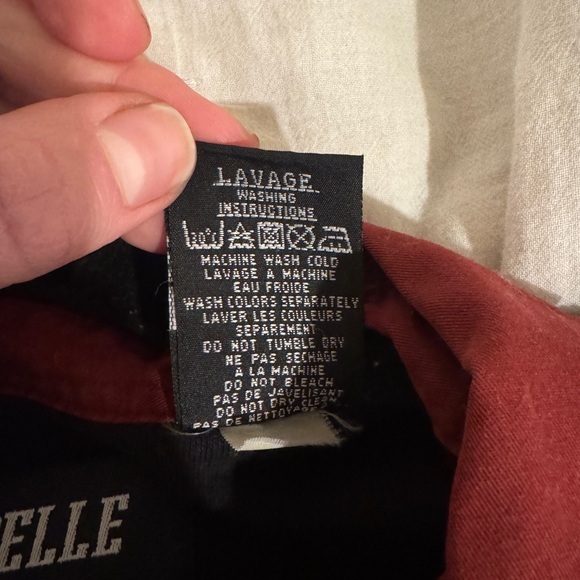 Pelle Pelle Black and Burgundy Rugby Shirt - size XL - Picture 14 of 15